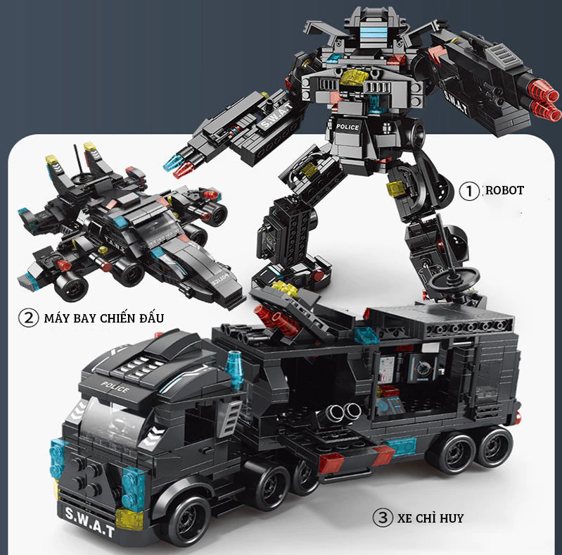  Lego lắp ráp đặc nhiệm   cực đỉnh hơn 445 chi tiết 