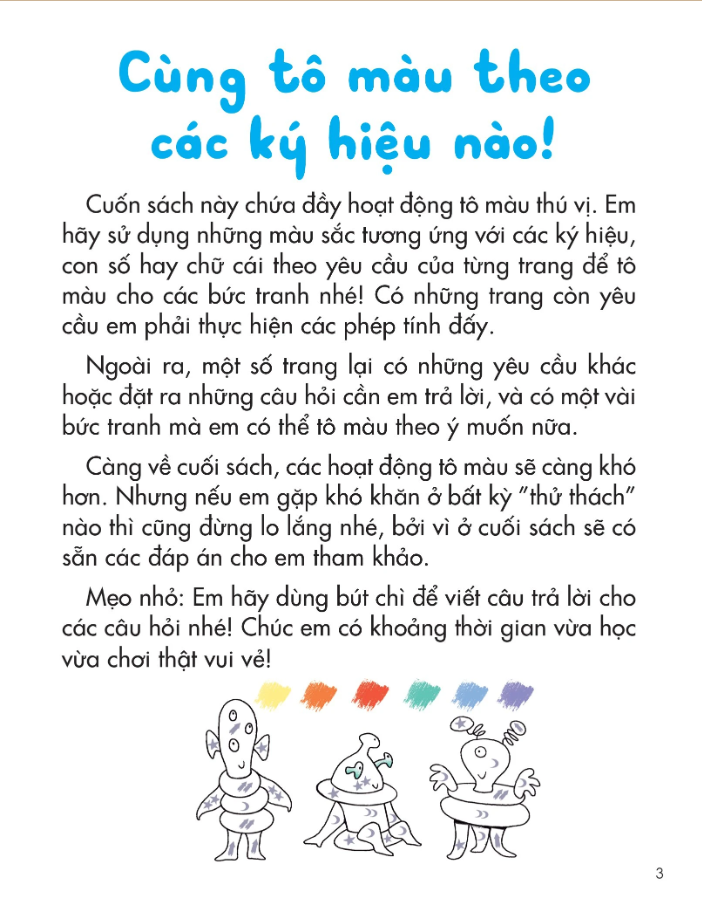  25++ Hoạt Động Rèn Luyện Trí Sáng Tạo Và Tư Duy Cho Trẻ -Tô Màu Theo Ký Hiệu 