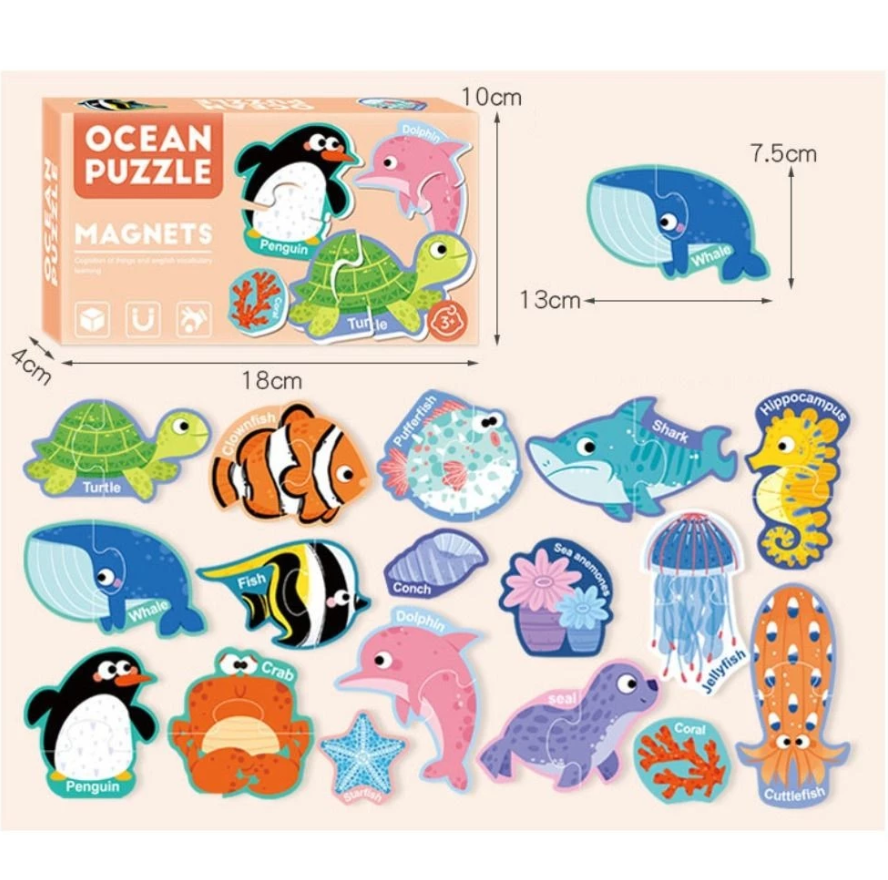  Bộ ghép nam châm chủ đề OCEAN PUZZLE 
