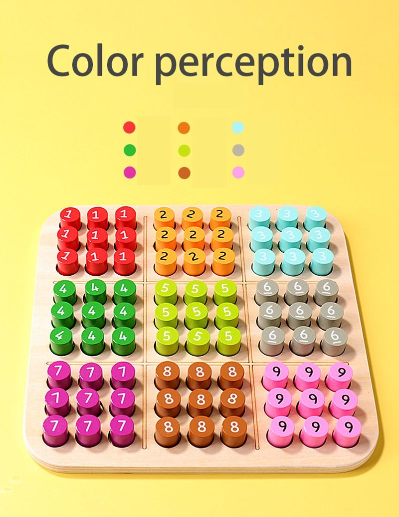  Sudoku gỗ 9 ô, thử thách trí nhớ, Board Game 