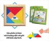  Đồ chơi gỗ ghép hình tangram 7 miếng winwintoys, kèm sách hướng dẫn 