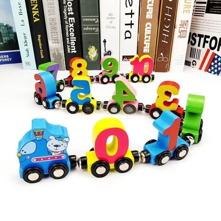 Tàu Hỏa Nam Châm Số Học – Xe Lửa Gắn Số Từ 0 Đến 10 