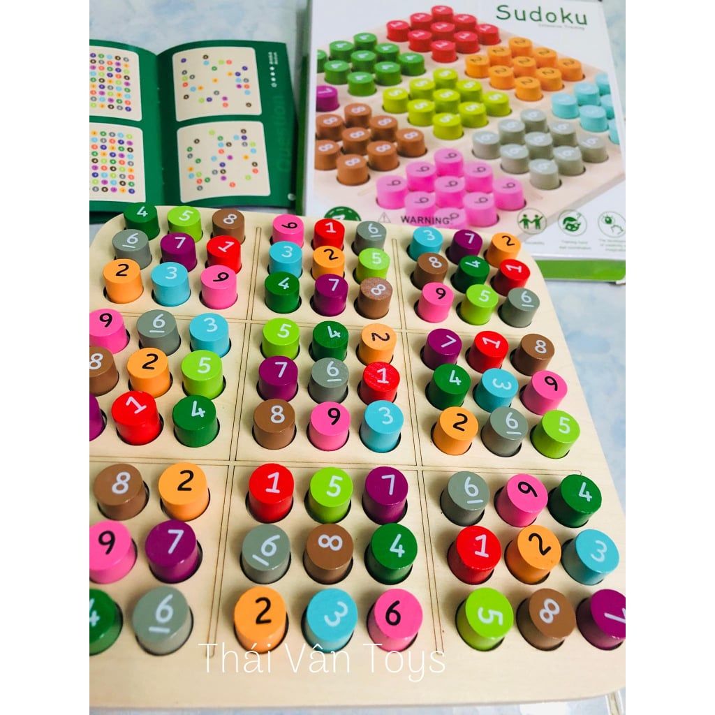  Sudoku gỗ 9 ô, thử thách trí nhớ, Board Game 