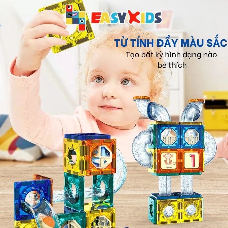  Đồ Chơi Xếp Hình Nam Châm 3D – 73 Mảnh Sáng Tạo 