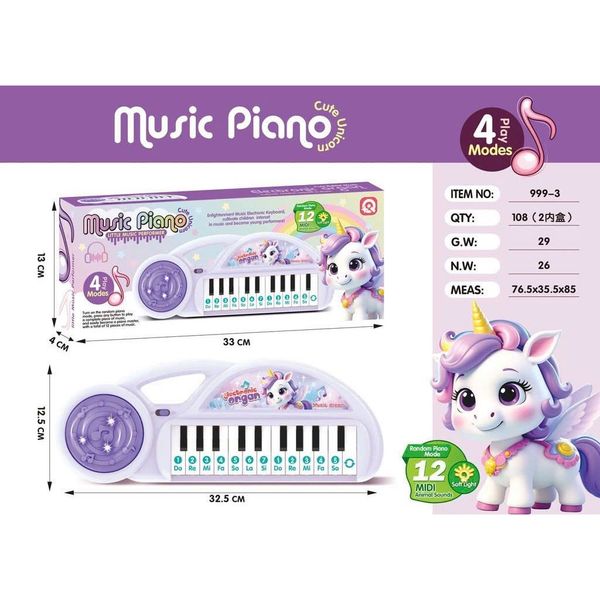  Đàn Piano Mini Unicorn Cho Bé – Tập Làm Nhạc Sĩ Nhí 