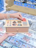  Hộp hình khối đa năng Montessori, đồ chơi gỗ tư duy cho bé 1+ 