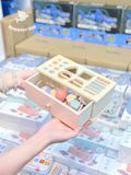  Hộp hình khối đa năng Montessori, đồ chơi gỗ tư duy cho bé 1+ 