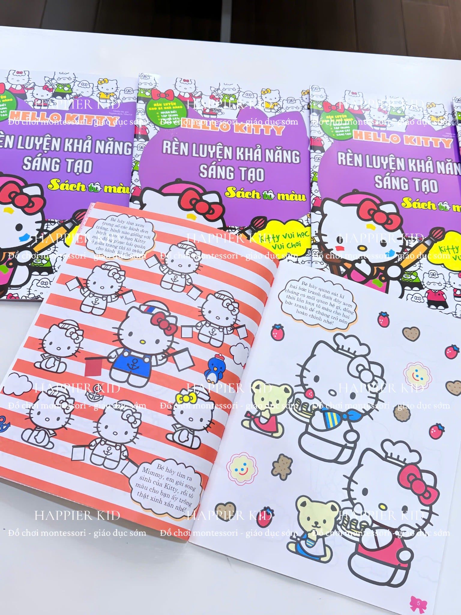  Sách Tô Màu HELLO KITTY - Rèn Luyện Khả Năng Sáng Tạo 