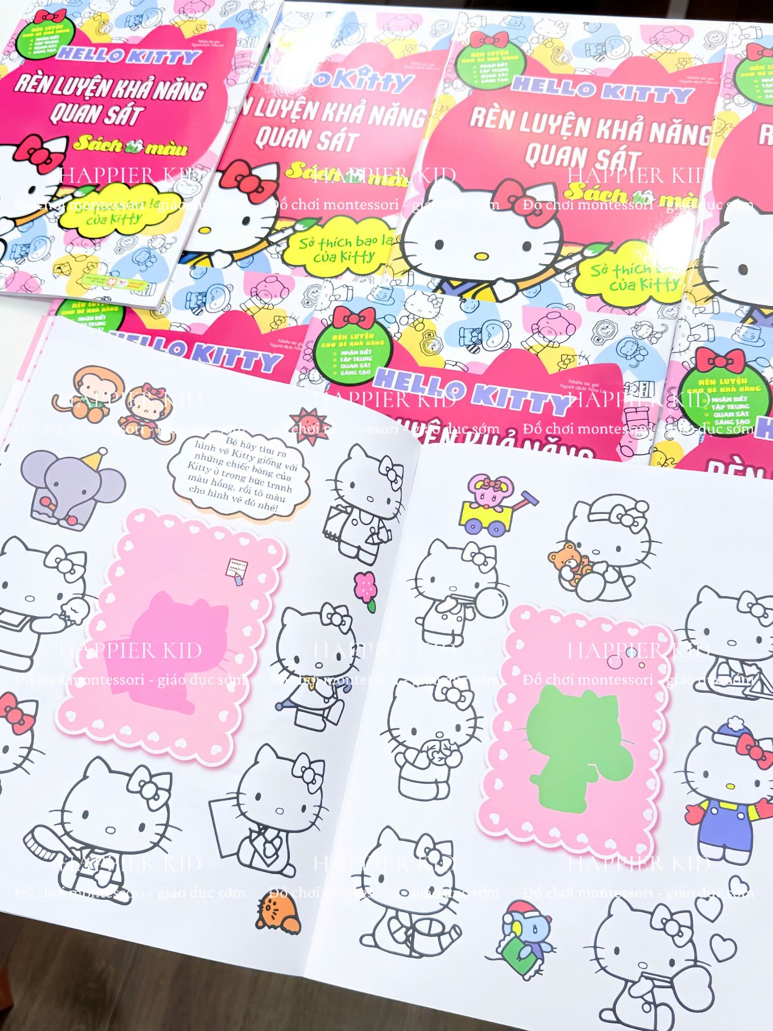  Sách Tô Màu HELLO KITTY - Rèn Luyện Khả Năng Quan Sát 