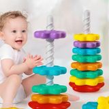  Đồ Chơi Thả Trụ Xếp Chồng Hoa Xoắn Ốc 