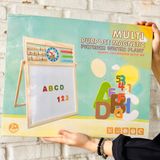  Bảng gỗ từ tính 2 mặt size to, ghép chữ Anh - Việt, số và phép tính 