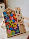  Đồ chơi gỗ xếp hình Tetris phát triển tư duy 