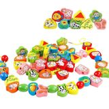  Hộp đồ chơi gỗ Montessori xâu 50 hạt cho bé từ 18 tháng 