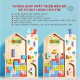  Đồ chơi gỗ xếp hình Tetris phát triển tư duy 