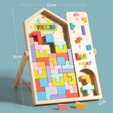  Đồ chơi gỗ xếp hình Tetris phát triển tư duy 