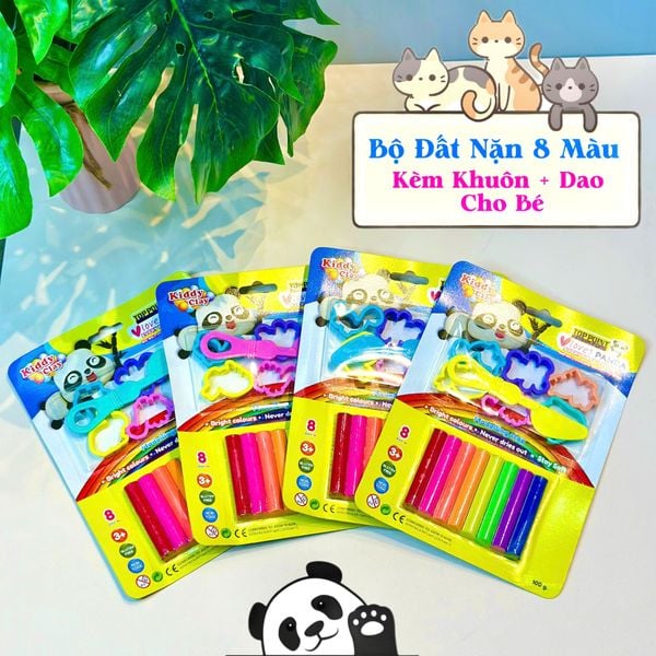  Đất nặn Modelling Clay 8 màu + Khuôn + Dao cắt 