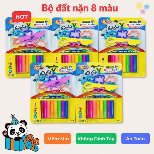  Đất nặn Modelling Clay 8 màu + Khuôn + Dao cắt 
