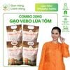  Combo 4 Bao Gạo VEBO Lúa Tôm APG ECO Thương Hạng Hữu Cơ, Mềm, Dẻo (thực nhận 20kg) 