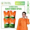  Combo 4 túi  gạo Vebo ST25, hữu cơ, thượng hạng (thực nhận 20kg) 