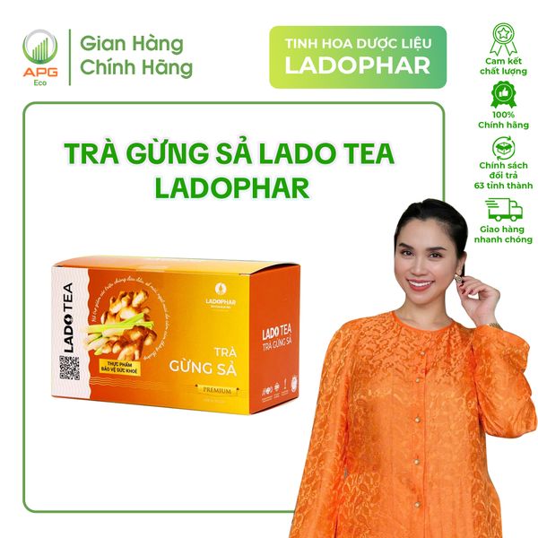 Lado Tea Trà Gừng Sả Lado Tea Ladophar Hộp 20 Túi Lọc – APGECO