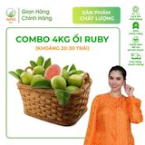  Combo 4kg Ổi ruby ruột đỏ - Tiêu chuẩn VietGap - Giao HCM (cũ) 