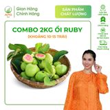  Combo 2kg Ổi ruby ruột đỏ - Tiêu chuẩn VietGap - Giao HCM (cũ) 