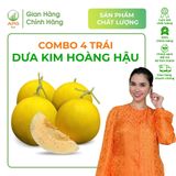  Combo 4 Trái Dưa Kim Hoàng Hậu Được trồng tại trang trại Thanh Hoá APG ECO đạt tiêu chuẩn VIETGAP Vị ngọt thơm tự nhiên 