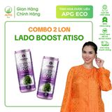  [LADOPHAR] Combo 2 Lon Nước Uống Actisô Lado Boost Ladopharma Lon 240ml 