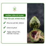  Trà Túi Lọc Atiso Plus Tăng Hiệu Quả với Công Thức Cải Tiến, quy cách túi gồm 60 gói x 2gr 