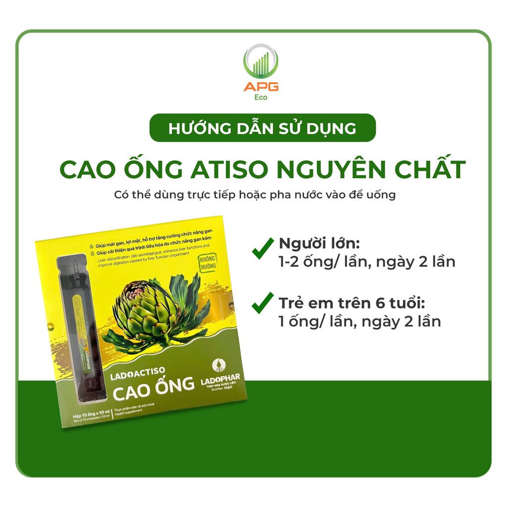 Combo 2 Hộp Cao ống Atiso Nguyên Chất (Quy cách 10ml x 10 ống/Hộp)