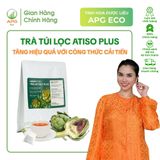  Trà Túi Lọc Atiso Plus Tăng Hiệu Quả với Công Thức Cải Tiến, quy cách túi gồm 60 gói x 2gr 