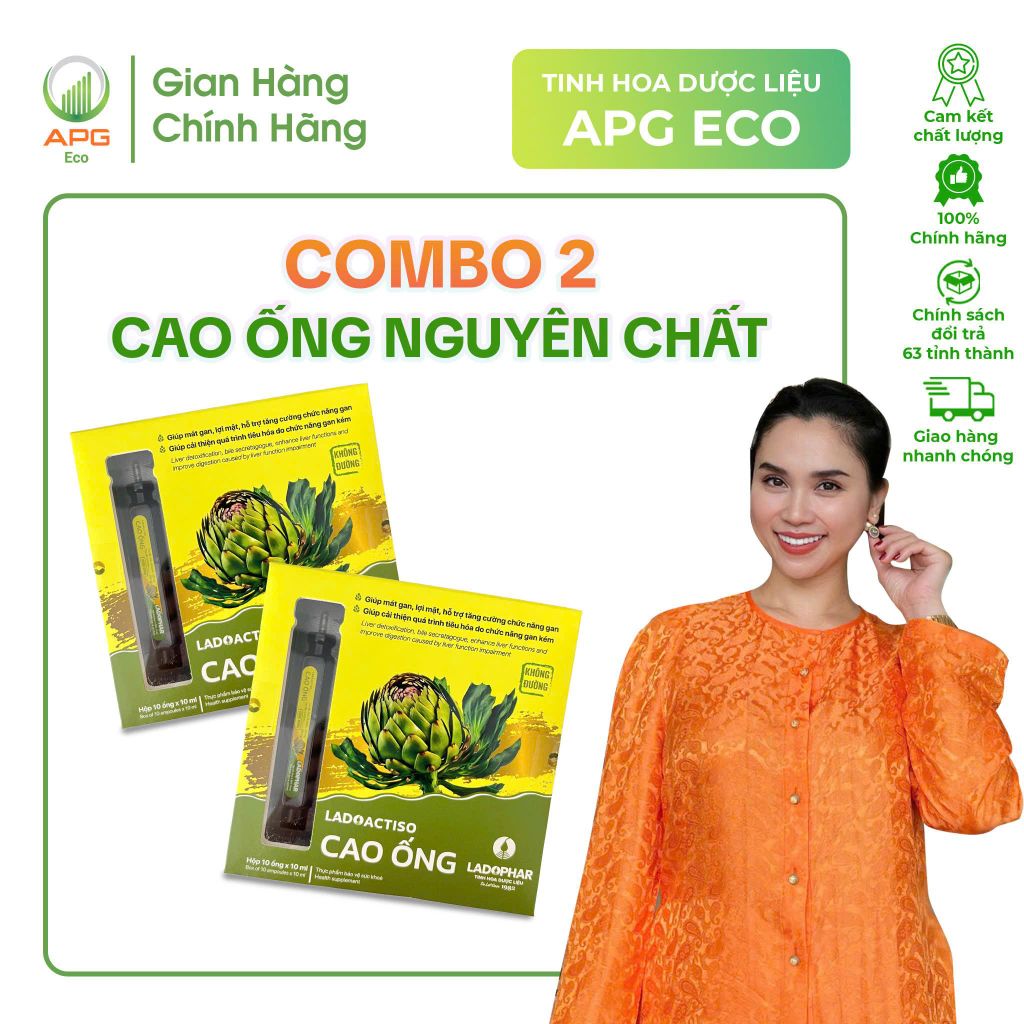 Combo 2 Hộp Cao ống Atiso Nguyên Chất (Quy cách 10ml x 10 ống/Hộp)