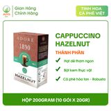  Cà Phê Hòa Tan ADORÉ 1890 Cappuccino Hazelnut Hương Hạt Dẻ Vị Đậm Đà Thơm Ngon Hộp 200g (10 gói x 20g) 
