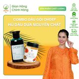  COMBO DƯỠNG TÓC THUẦN CHAY - Hũ Dầu Dừa Nấu Thủ Công APG ECO và DẦU GỘI OHDEP chiết xuất từ tinh dầu đàn hương 350ML 
