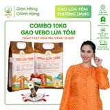  Tặng set 10 đôi đũa, Combo 2 túi gạo VeBo Lúa Tôm thượng hạng, giàu dinh dưỡng 
