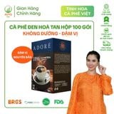  Hộp Cà Phê Đen Hoà Tan ADORÉ 1890 Cà Phê Đen Không Đường Đậm Vị Giúp Tỉnh Táo, Hộp 100 Gói (100 Gói x 2g) 