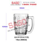  LG-311514(115) - Ly Thủy Tinh Lucky Tropical Mug 400ml | Nhập Khẩu Thái Lan 