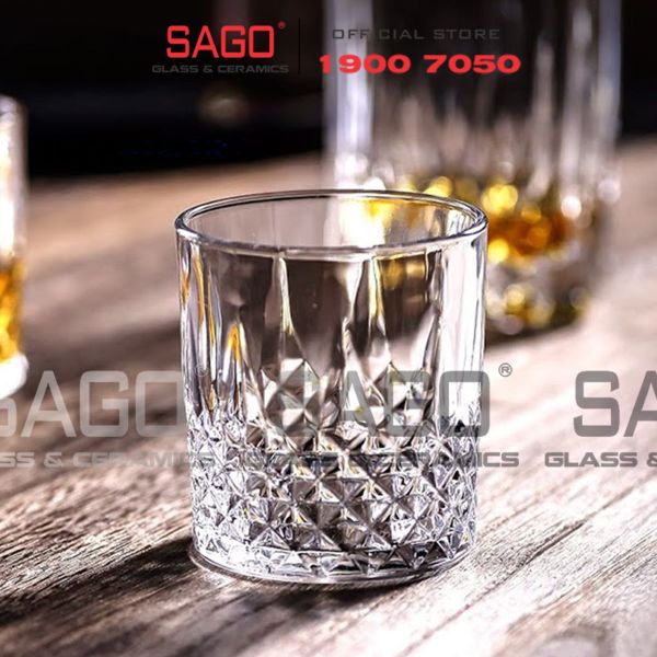 WHG6007 - Ly Thủy Tinh WHG Whisky Rock Glass 350ml | Thủy Tinh Cao Cấp 