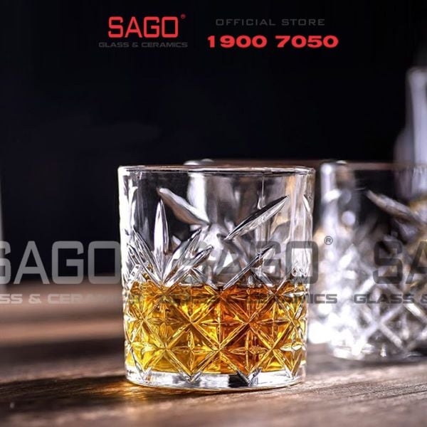  WHG6007 - Ly Thủy Tinh WHG Whisky Rock Glass 350ml | Thủy Tinh Cao Cấp 