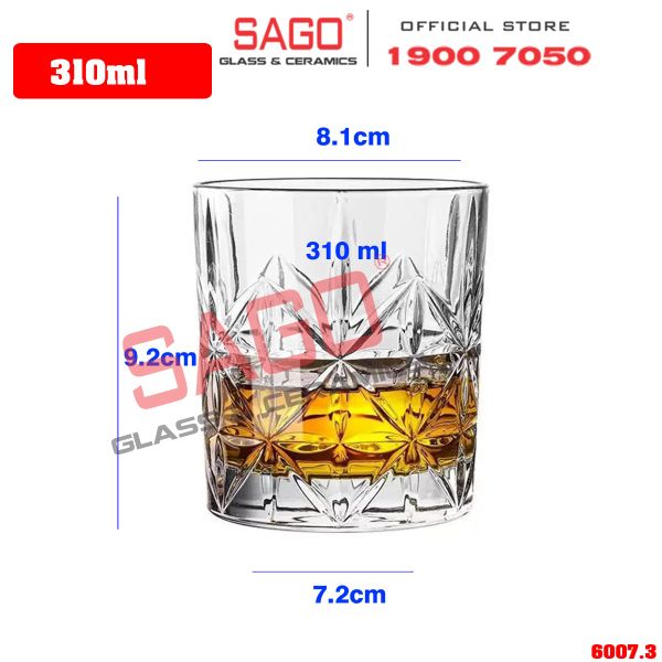  WHG6007 - Ly Thủy Tinh WHG Whisky Rock Glass 310ml | Thủy Tinh Cao Cấp 