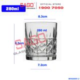  WHG6005 - Ly Thủy Tinh WHG Whisky Rock Glass 280ml | Thủy Tinh Cao Cấp 