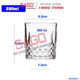  WHG6005 - Ly Thủy Tinh WHG Whisky Rock Glass 280ml | Thủy Tinh Cao Cấp 