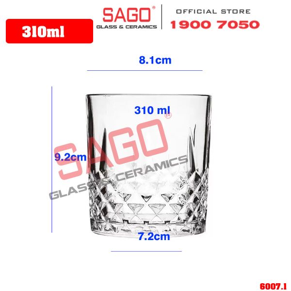  WHG6007 - Ly Thủy Tinh WHG Whisky Rock Glass 310ml | Thủy Tinh Cao Cấp 