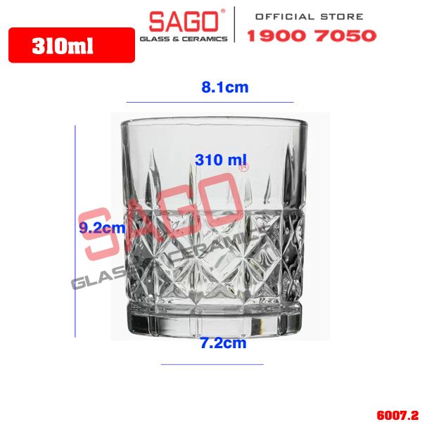  WHG6007 - Ly Thủy Tinh WHG Whisky Rock Glass 310ml | Thủy Tinh Cao Cấp 