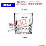  WHG6005 - Ly Thủy Tinh WHG Whisky Rock Glass 280ml | Thủy Tinh Cao Cấp 