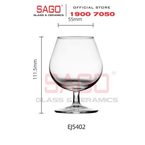  Deli EJ5402 - Ly Thủy Tinh Apple Green Basic Brandy Glass 250ml | Thủy Tinh Cao Cấp 