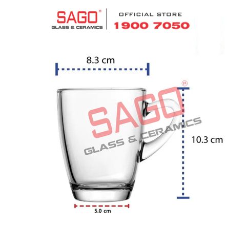  LG-3112611(126).755 - Bộ Tách Thủy Tinh Lucky Curver Cup Glass 315ml | Nhập Khẩu Thái Lan 