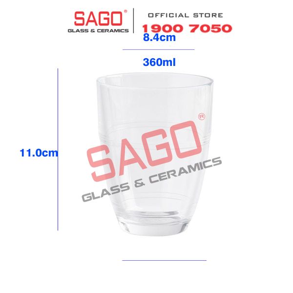  DURALEX D1087A - Ly Thủy Tinh Cường Lực Duralex Manhattan Clear Glass 360ml | Nhập Khẩu Pháp 