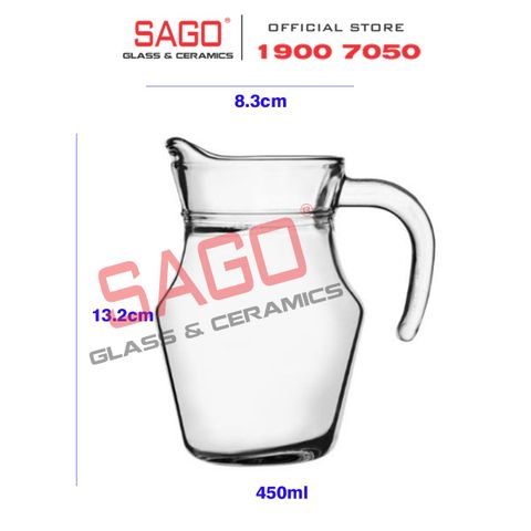  LG-J00116 - Bình Thủy Tinh Lucky Flamingo Jug 450ml | Nhập Khẩu Thái Lan 
