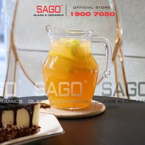  LG-J00116 - Bình Thủy Tinh Lucky Flamingo Jug 450ml | Nhập Khẩu Thái Lan 